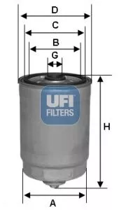 UFI 24.441.00 Паливний фільтр