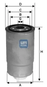 UFI 24.350.02 Топливный фильтр