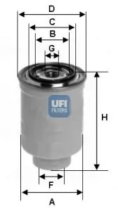 UFI 24.374.00 Топливный фильтр