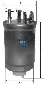 UFI 24.412.00 Топливный фильтр