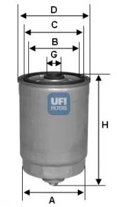 UFI 24.441.00 Паливний фільтр