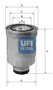UFI 24.446.01 Топливный фильтр