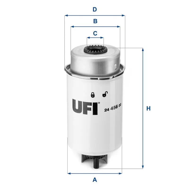 UFI 24.456.00 Паливний фільтр