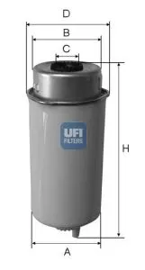 UFI 24.456.00 Топливный фильтр