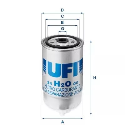 UFI 24.H2O.00 Паливний фільтр