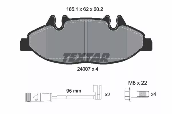 TEXTAR 2400701 Тормозные колодки