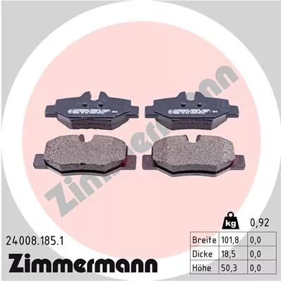 ZIMMERMANN 240081851 Тормозные колодки