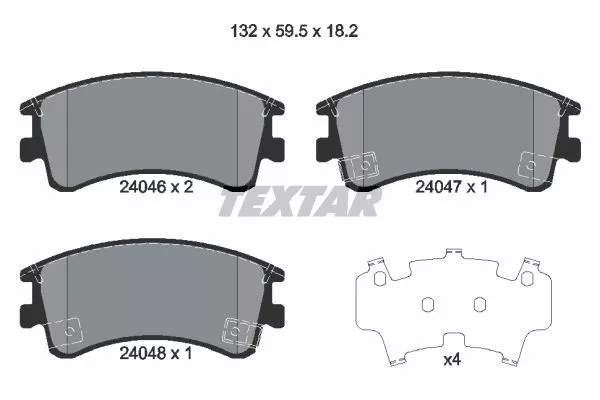 TEXTAR 2404601 Тормозные колодки