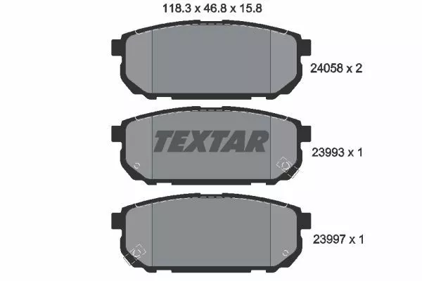 TEXTAR 2405801 Гальмівні колодки