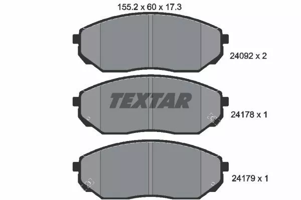 TEXTAR 2409201 Гальмівні колодки