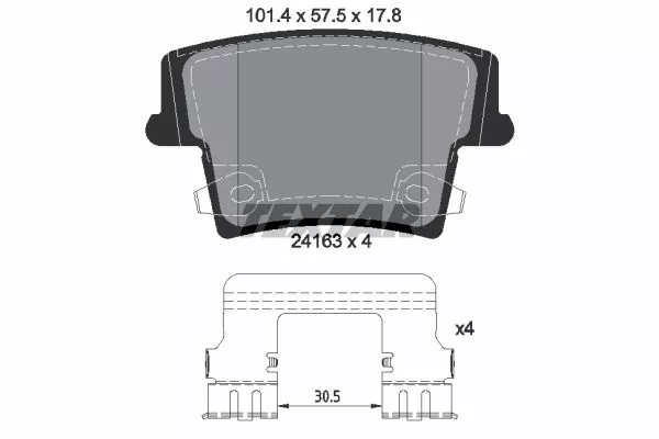 TEXTAR 2416303 Тормозные колодки