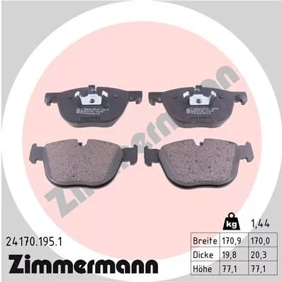 ZIMMERMANN 241701951 Тормозные колодки