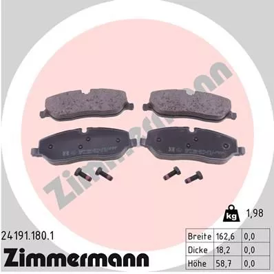 ZIMMERMANN 241911801 Тормозные колодки