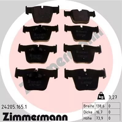 ZIMMERMANN 242051651 Тормозные колодки