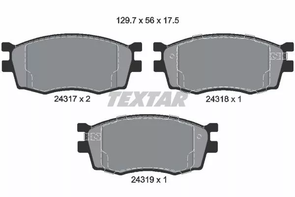 TEXTAR 2431701 Тормозные колодки