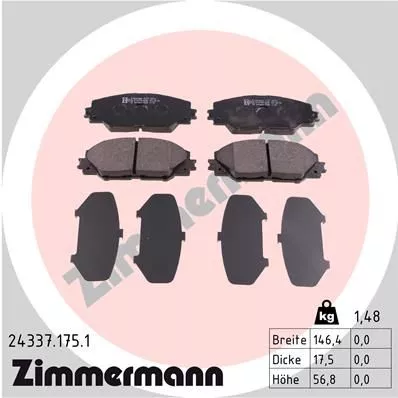 ZIMMERMANN 243371751 Тормозные колодки