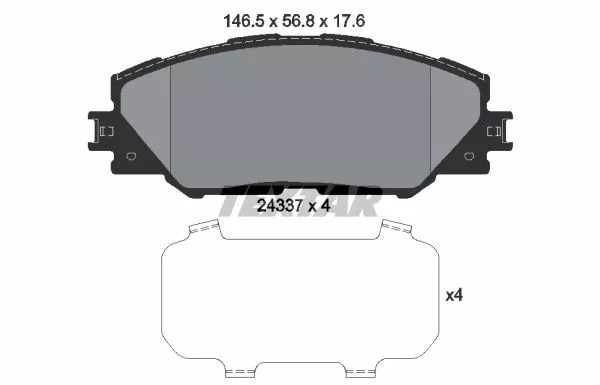 TEXTAR 2433701 Гальмівні колодки