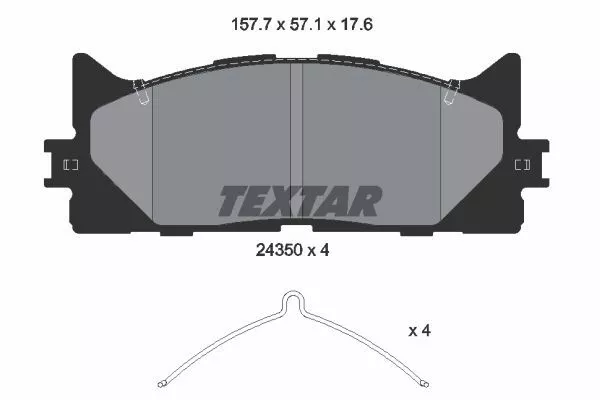 TEXTAR 2435001 Тормозные колодки