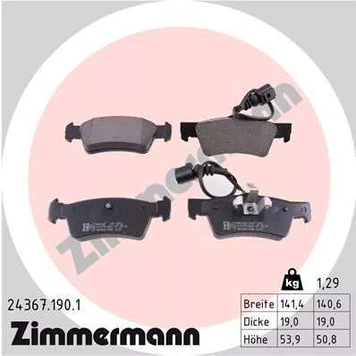 ZIMMERMANN 243671901 Гальмівні колодки