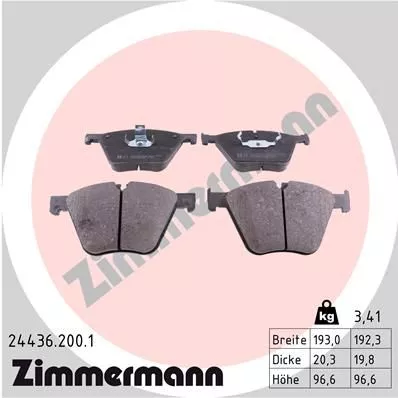 ZIMMERMANN 244362001 Гальмівні колодки