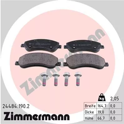 ZIMMERMANN 24484.190.2 Тормозные колодки