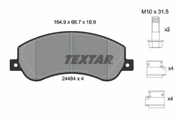 TEXTAR 2448404 Тормозные колодки