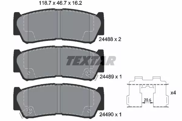 TEXTAR 2448801 Тормозные колодки