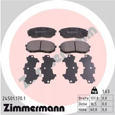 ZIMMERMANN 24501.170.1 Тормозные колодки