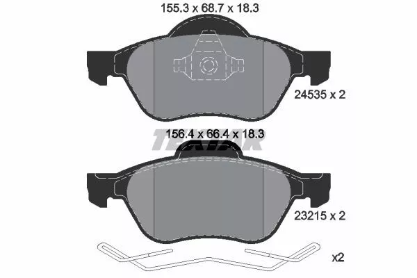 TEXTAR 2453501 Гальмівні колодки