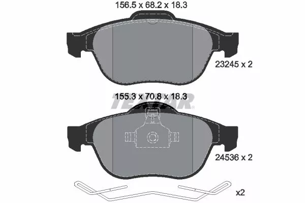 TEXTAR 2453601 Тормозные колодки