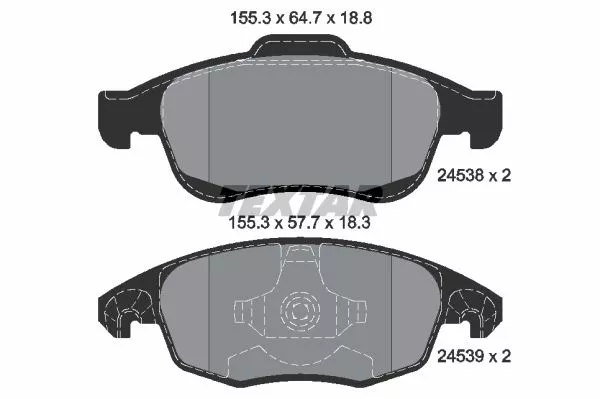 TEXTAR 2453801 Гальмівні колодки