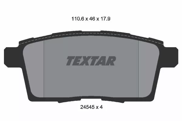TEXTAR 2454501 Тормозные колодки