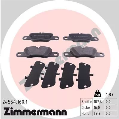 ZIMMERMANN 245541601 Гальмівні колодки