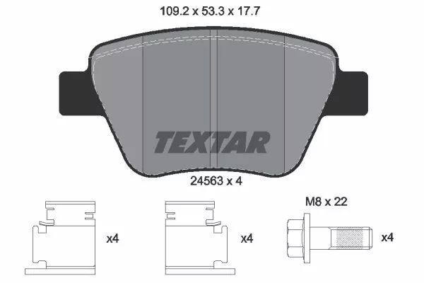 TEXTAR 2456301 Тормозные колодки