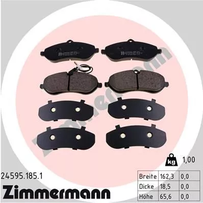 ZIMMERMANN 24595.185.1 Гальмівні колодки