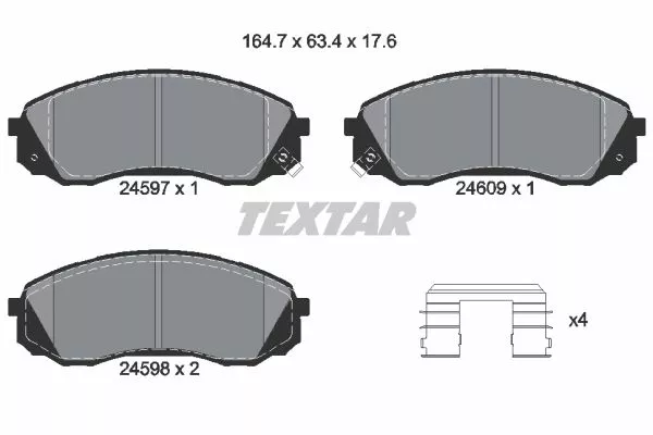 TEXTAR 2459701 Гальмівні колодки