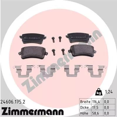 ZIMMERMANN 246061752 Тормозные колодки