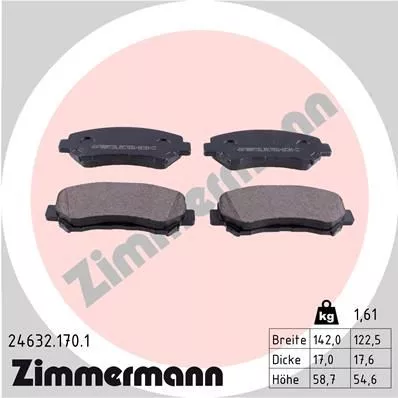 ZIMMERMANN 246321701 Гальмівні колодки