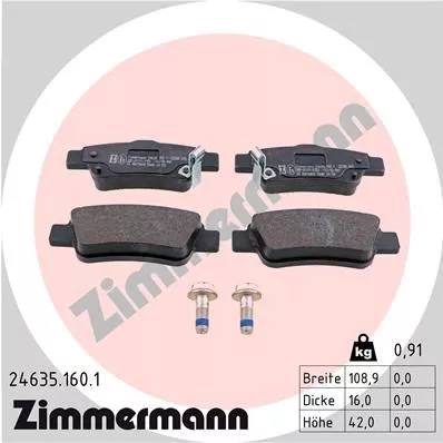 ZIMMERMANN 246351601 Гальмівні колодки