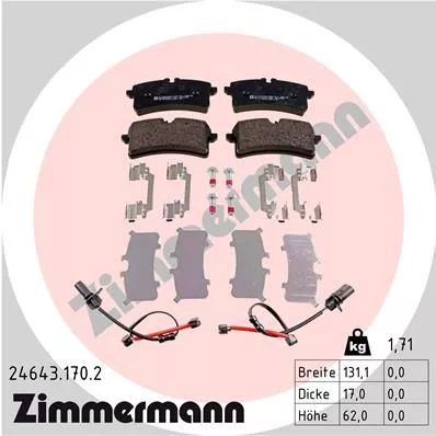 ZIMMERMANN 246431702 Гальмівні колодки