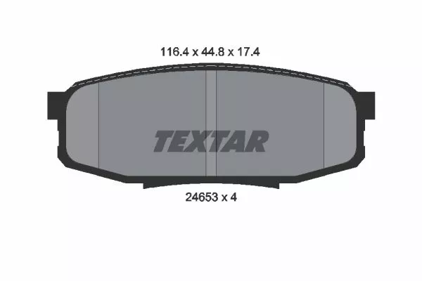 TEXTAR 2465301 Гальмівні колодки