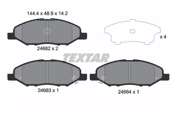 TEXTAR 2468201 Гальмівні колодки