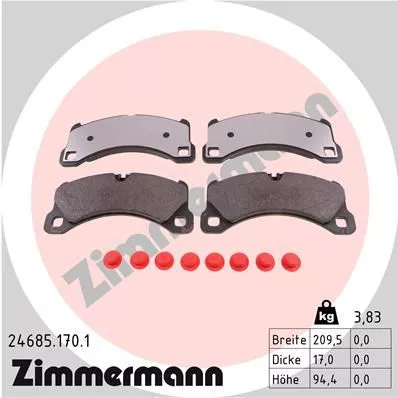 ZIMMERMANN 246851701 Гальмівні колодки