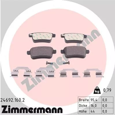 ZIMMERMANN 246921602 Гальмівні колодки