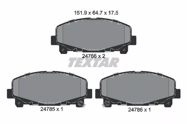 TEXTAR 2476601 Гальмівні колодки