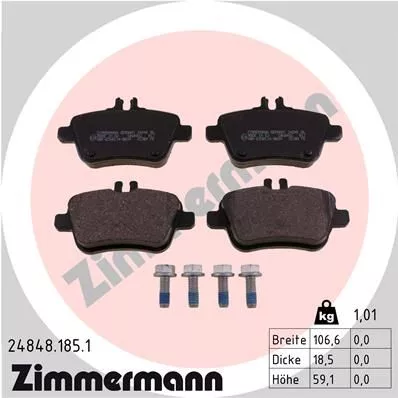 ZIMMERMANN 24848.185.1 Гальмівні колодки