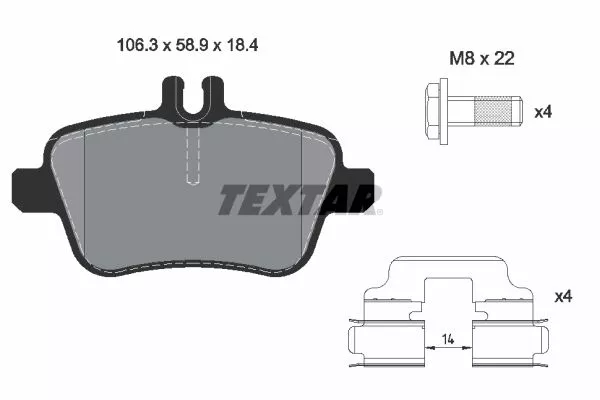 TEXTAR 2484801 Гальмівні колодки