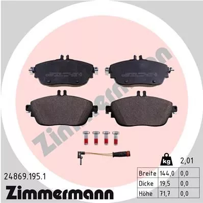 ZIMMERMANN 248691951 Гальмівні колодки