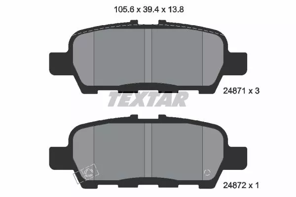 TEXTAR 2487101 Тормозные колодки