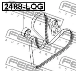 Febest 2488-LOG Ролик ремня генератора